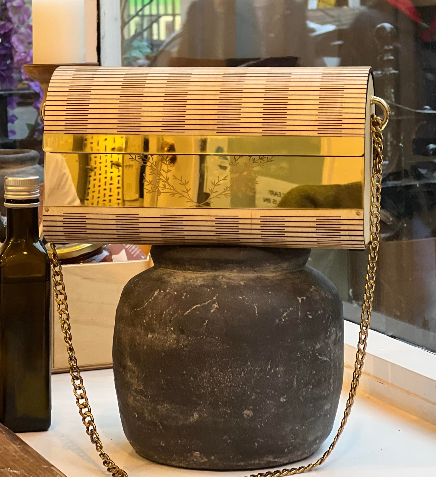 LUXURY ΤΣΑΝΤΑ ΞΥΛΟ-ΧΡΥΣΟ