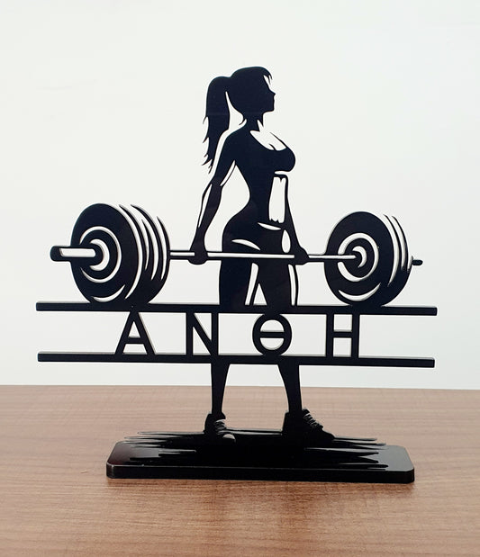 Διακοσμητικό γραφείου γυναίκα σε άρση βαρών