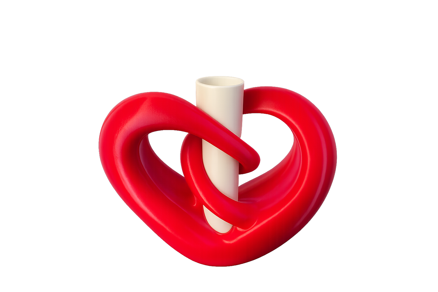 Διακοσμητικό βάζο σε σχήμα δεμένης καρδιάς