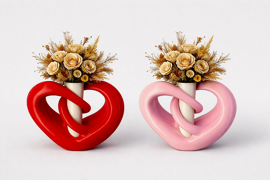 Διακοσμητικό βάζο σε σχήμα δεμένης καρδιάς
