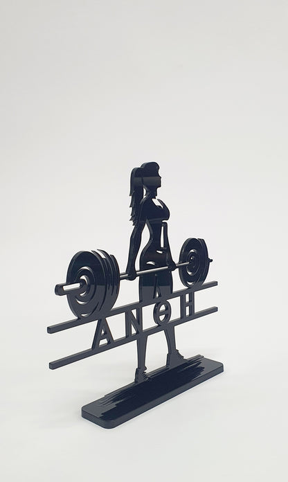 Διακοσμητικό γραφείου γυναίκα σε άρση βαρών