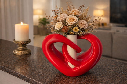 Διακοσμητικό βάζο σε σχήμα δεμένης καρδιάς