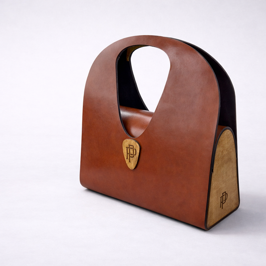 ΔΕΡΜΑΤΙΝΗ ΤΣΑΝΤΑ ΜΕ ΞΥΛΙΝΑ ΠΛΑΪΝΑ