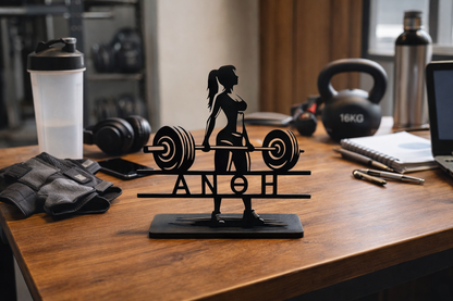 Διακοσμητικό γραφείου γυναίκα σε άρση βαρών