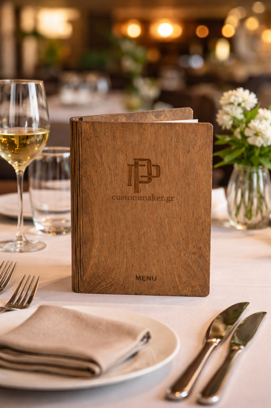 Ξύλινος κατάλογος menu