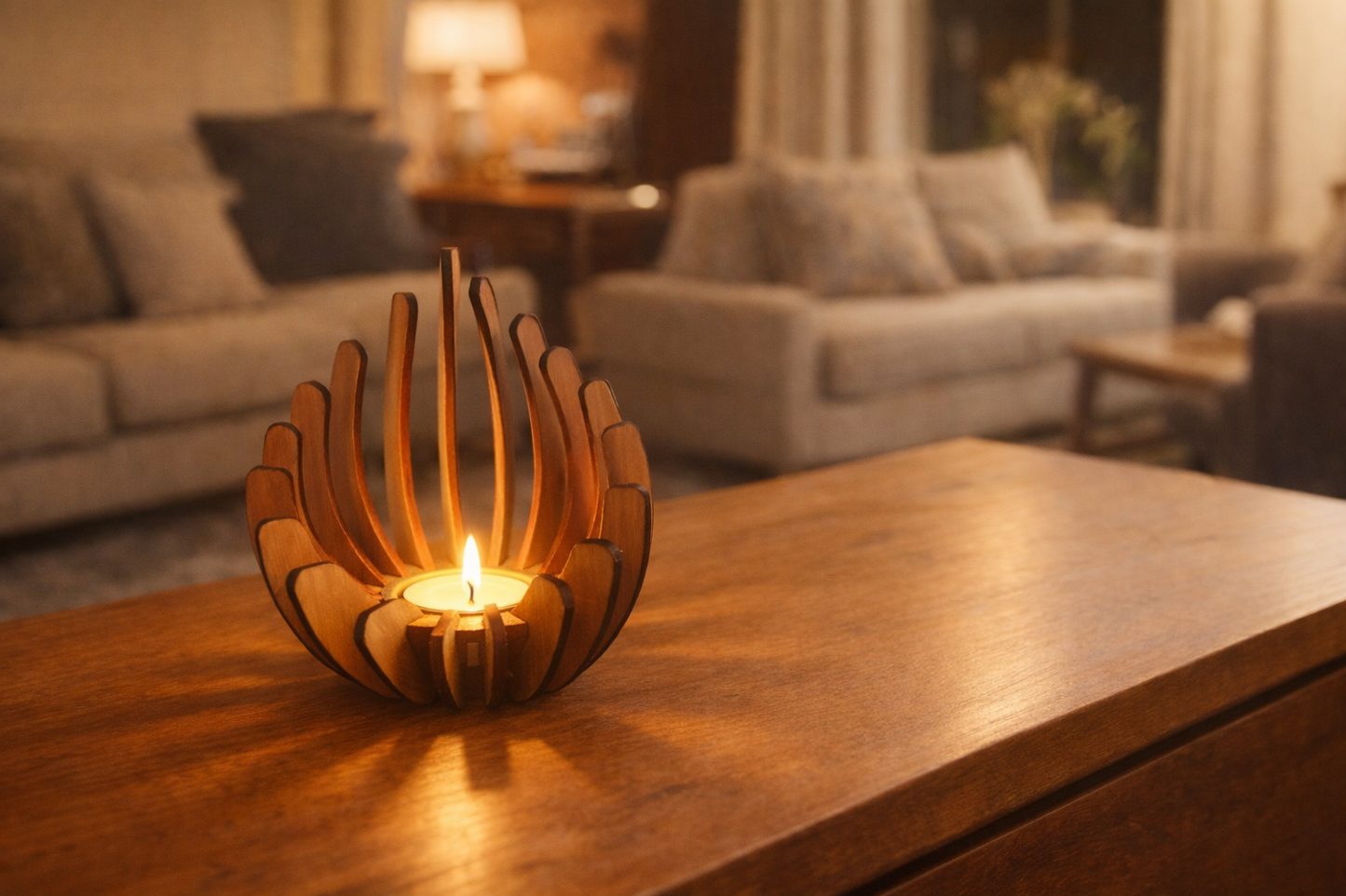 Ξύλινο κηροπήγιο