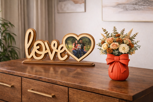 Ξύλινη κορνίζα "love"