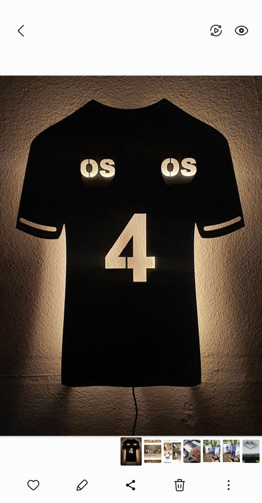 Φανέλα ποδοσφαίρου με φωτισμό