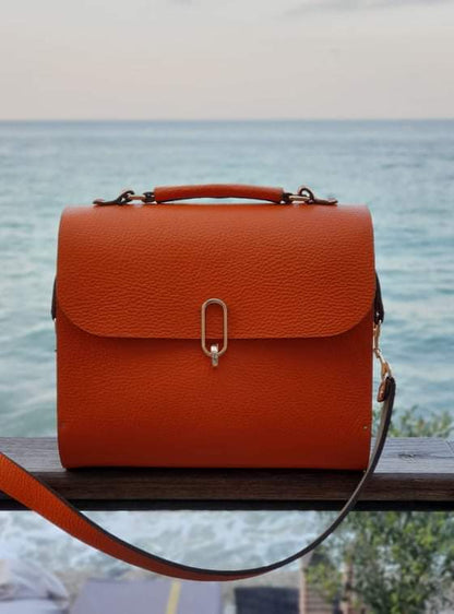 ΠΟΡΤΟΚΑΛΙ ΤΣΑΝΤΑ ΑΠΟ ΔΕΡΜΑ ΚΑΙ ΞΥΛΟ